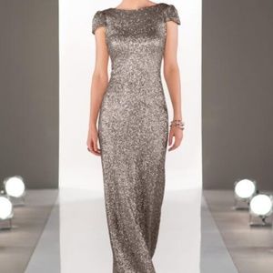 Sorella Vita Platinum Sequin Cap Sleeve Dress